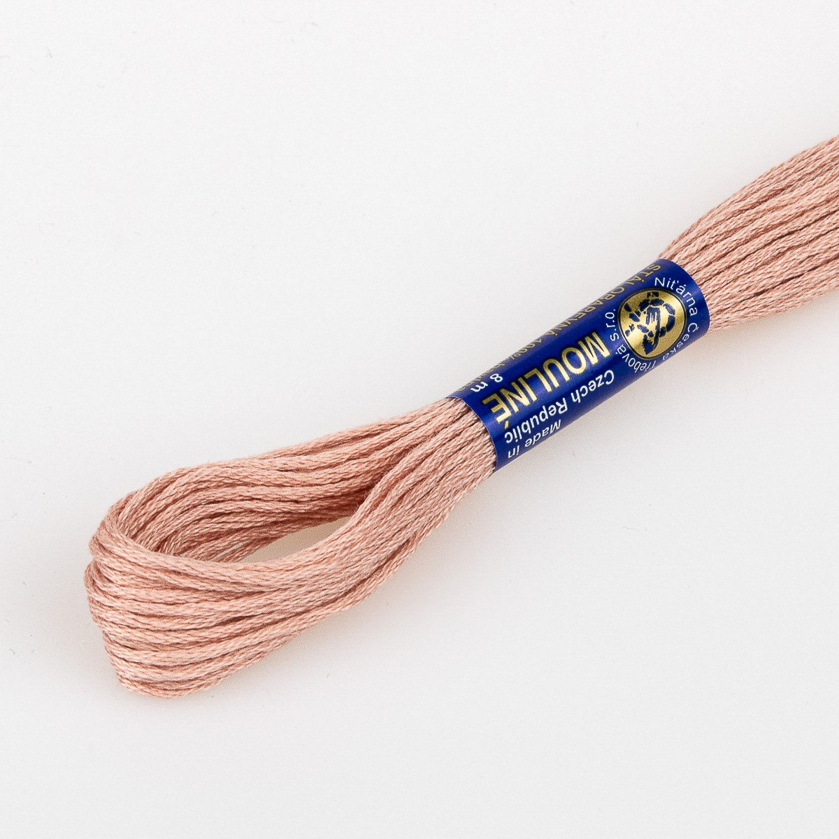 Niťárna Vyšívací příze MOULINE / MULINKA 7522 pudrová růžová, jednobarevná, 2g/8m