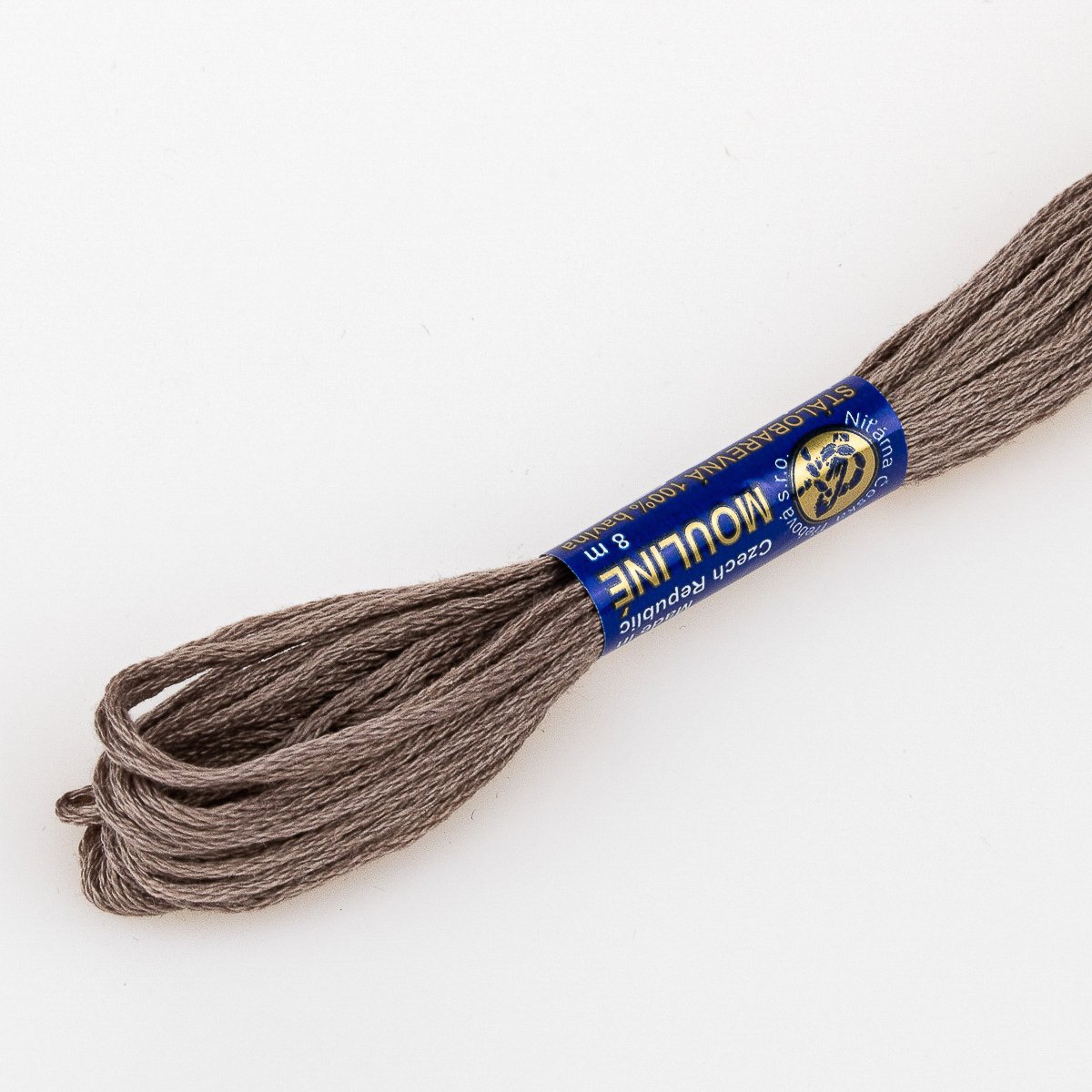 Niťárna Vyšívací příze MOULINE / MULINKA 7652 červeno-hnědá, jednobarevná, 2g/8m