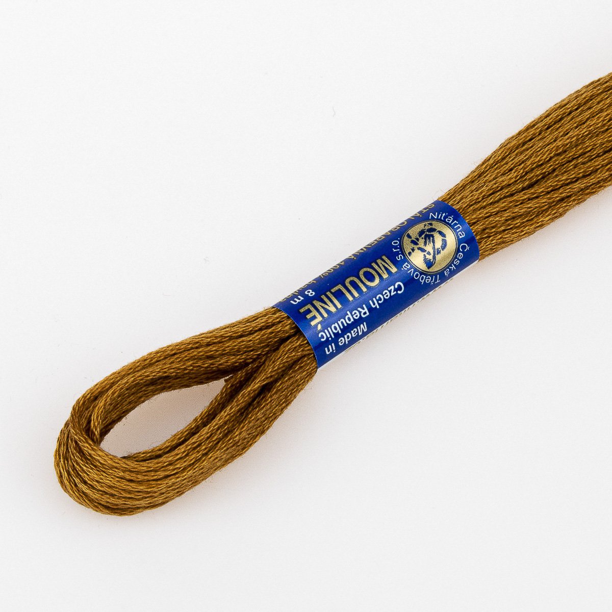 Niťárna Vyšívací příze MOULINE / MULINKA 7772 oříšková hnědá, jednobarevná, 2g/8m