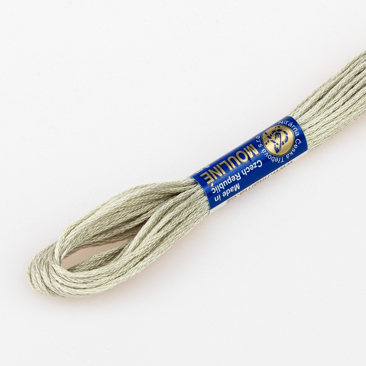 Niťárna Vyšívací příze MOULINE / MULINKA 7922 stříbrno-hnědá, jednobarevná, 2g/8m