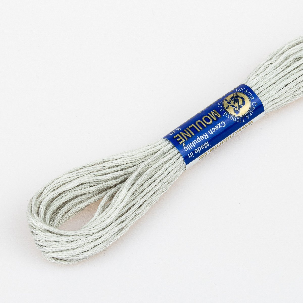 Levně Niťárna Vyšívací příze MOULINE / MULINKA 8122 světle šedá, jednobarevná, 2g/8m