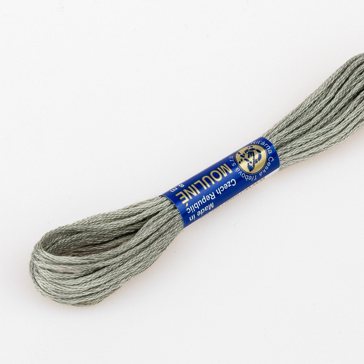 Levně Niťárna Vyšívací příze MOULINE / MULINKA 8842 tmavě šedá, jednobarevná, 2g/8m