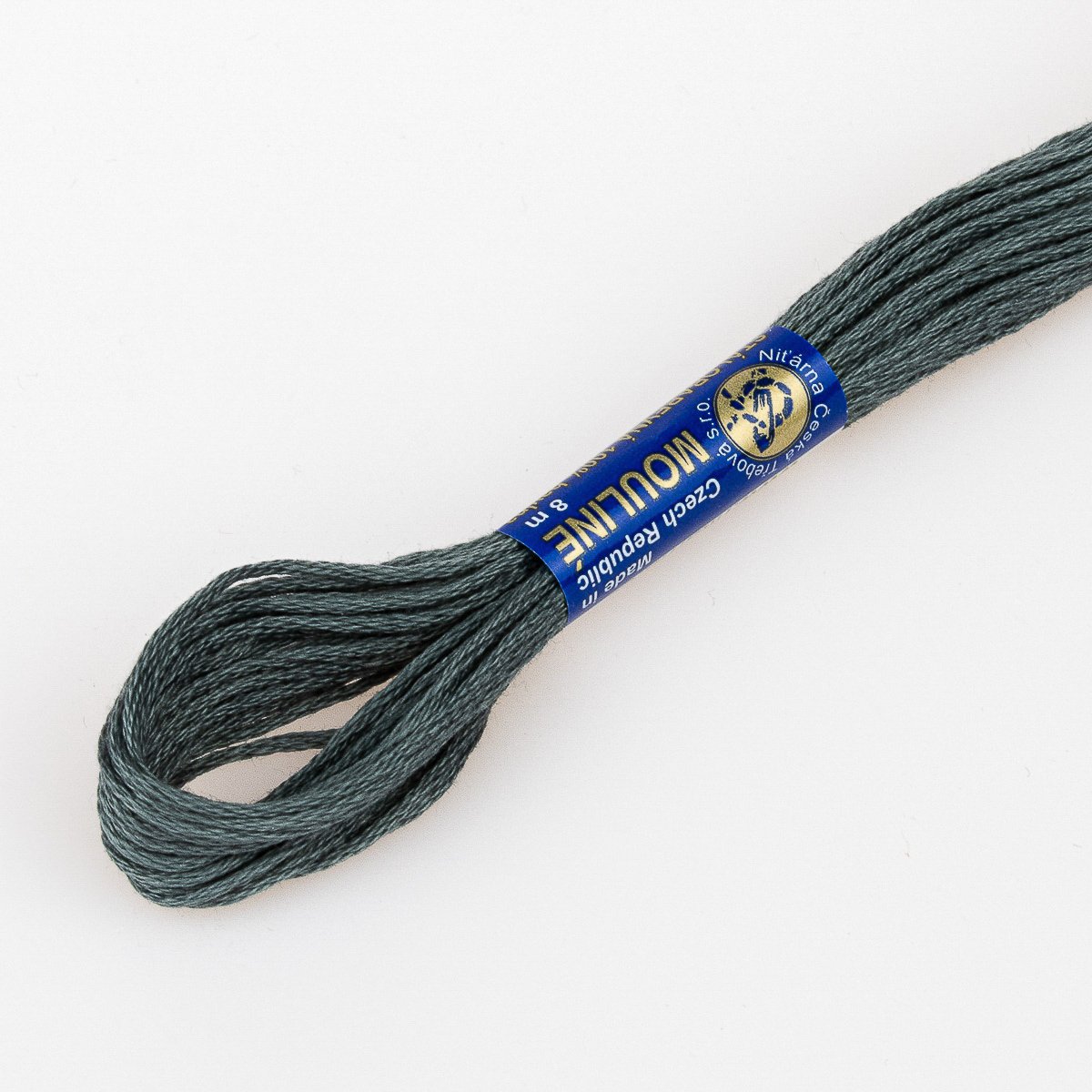 Niťárna Vyšívací příze MOULINE / MULINKA 8862 šedo-modrá, jednobarevná, 2g/8m