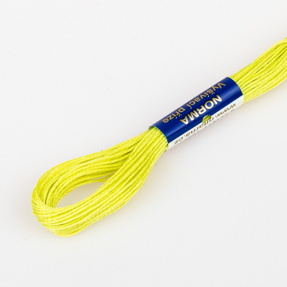 Niťárna Vyšívací příze NORMA / BAVLNKA 6052 zeleno-žlutá, jednobarevná, 1,5g/15m