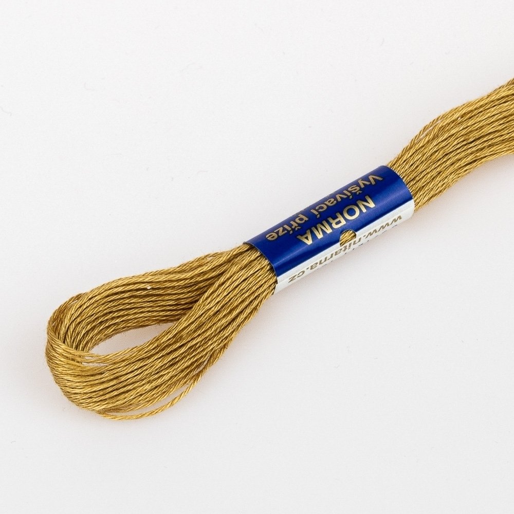 Niťárna Vyšívací příze NORMA / BAVLNKA 7142 zlatohnědá hnědá, jednobarevná, 1,5g/15m