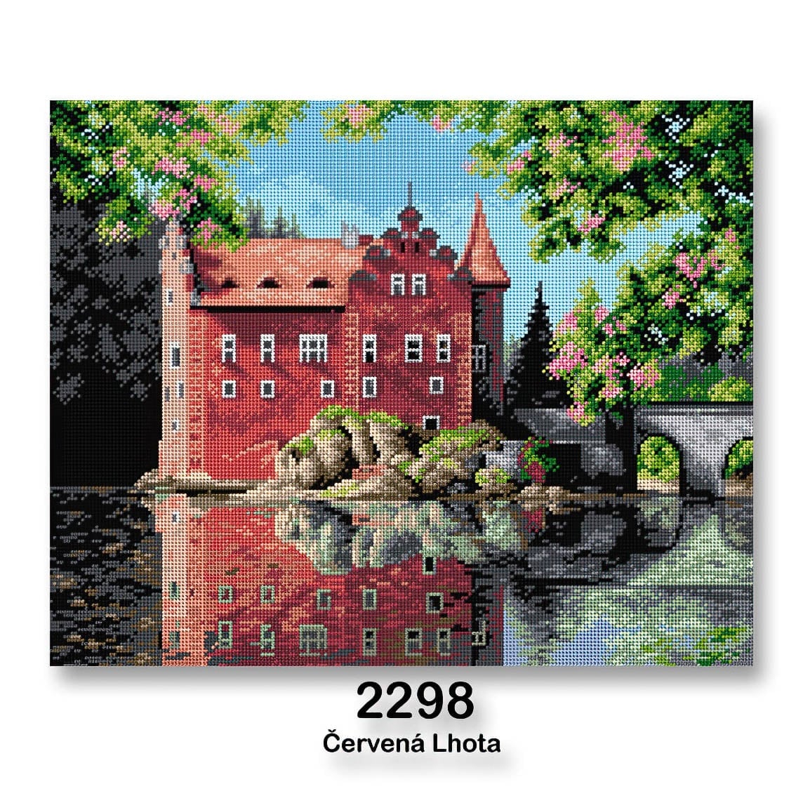 VTC Vyšívací předloha, obrázek na vyšívání 70242/2298, zámek Červená Lhota, 40x50cm