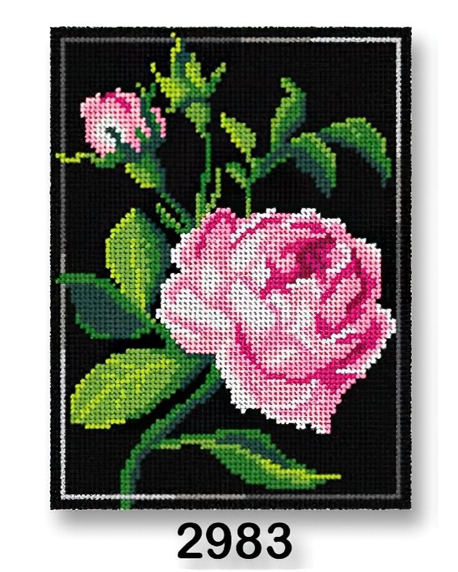 VTC Vyšívací předloha, obrázek na vyšívání 70246/2882 růže, růžová, 18x24cm