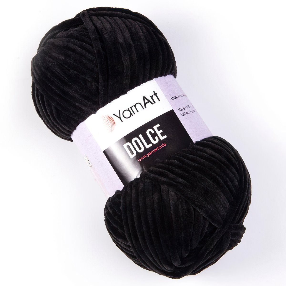Pletací příze YarnArt DOLCE 742 černá, efektní, 100g/120m