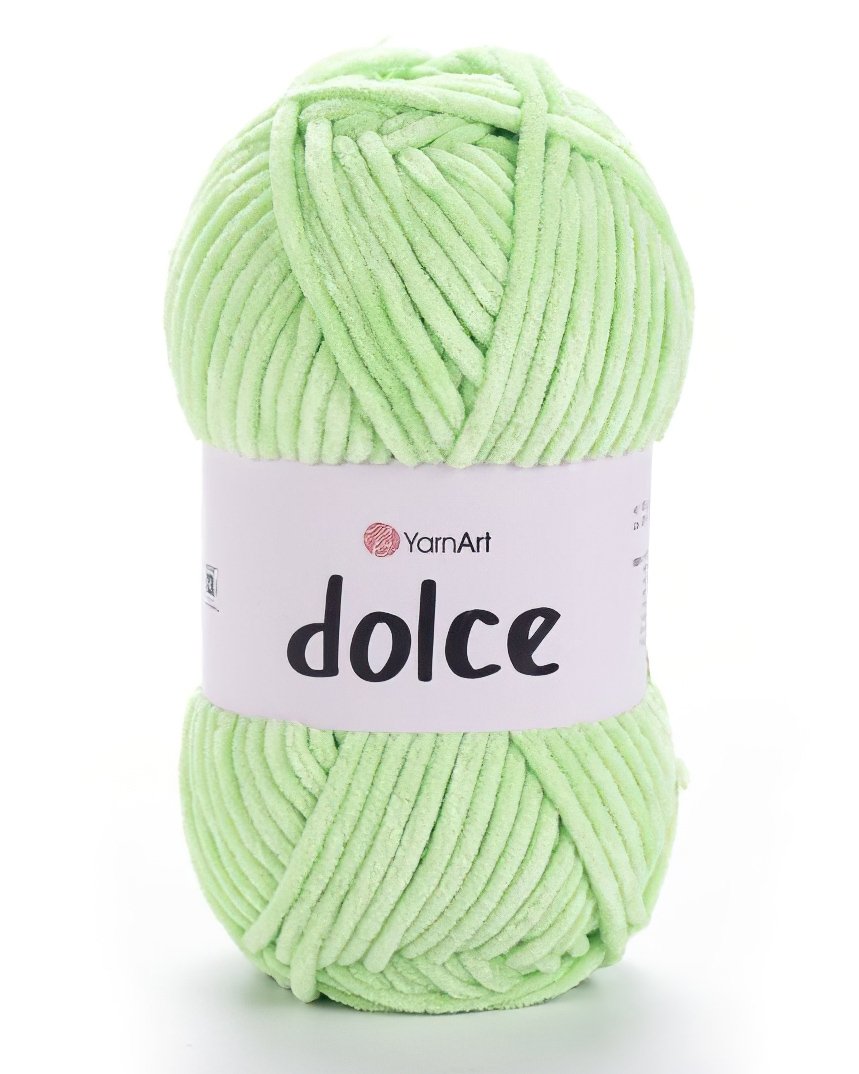 Pletací příze YarnArt DOLCE 850 hráškově zelená, efektní, 100g/120m