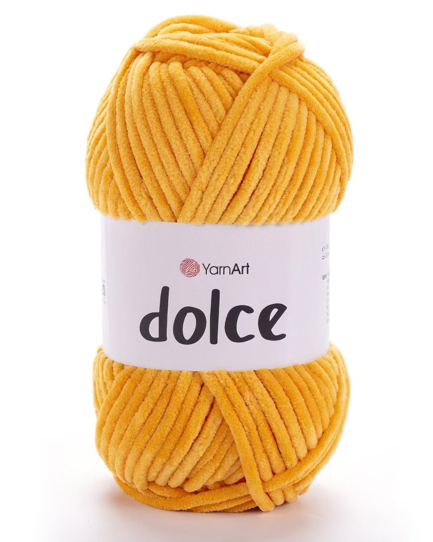 Pletací příze YarnArt DOLCE 853 oranžovo-žlutá, efektní, 100g/120m