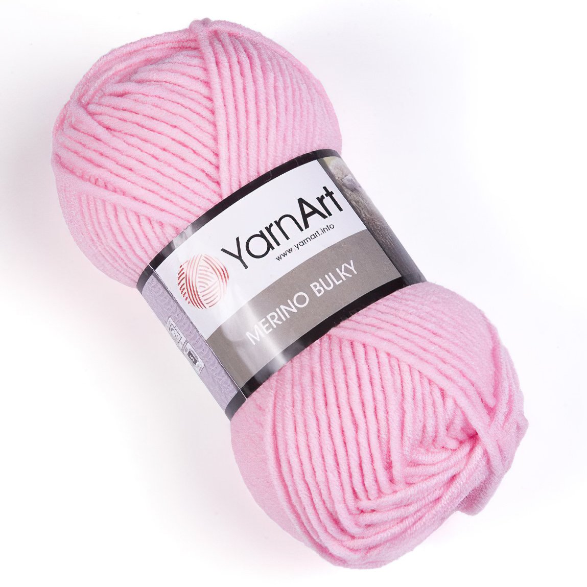 Pletací příze YarnArt MERINO BULKY 217 světle růžová, 100g/100m