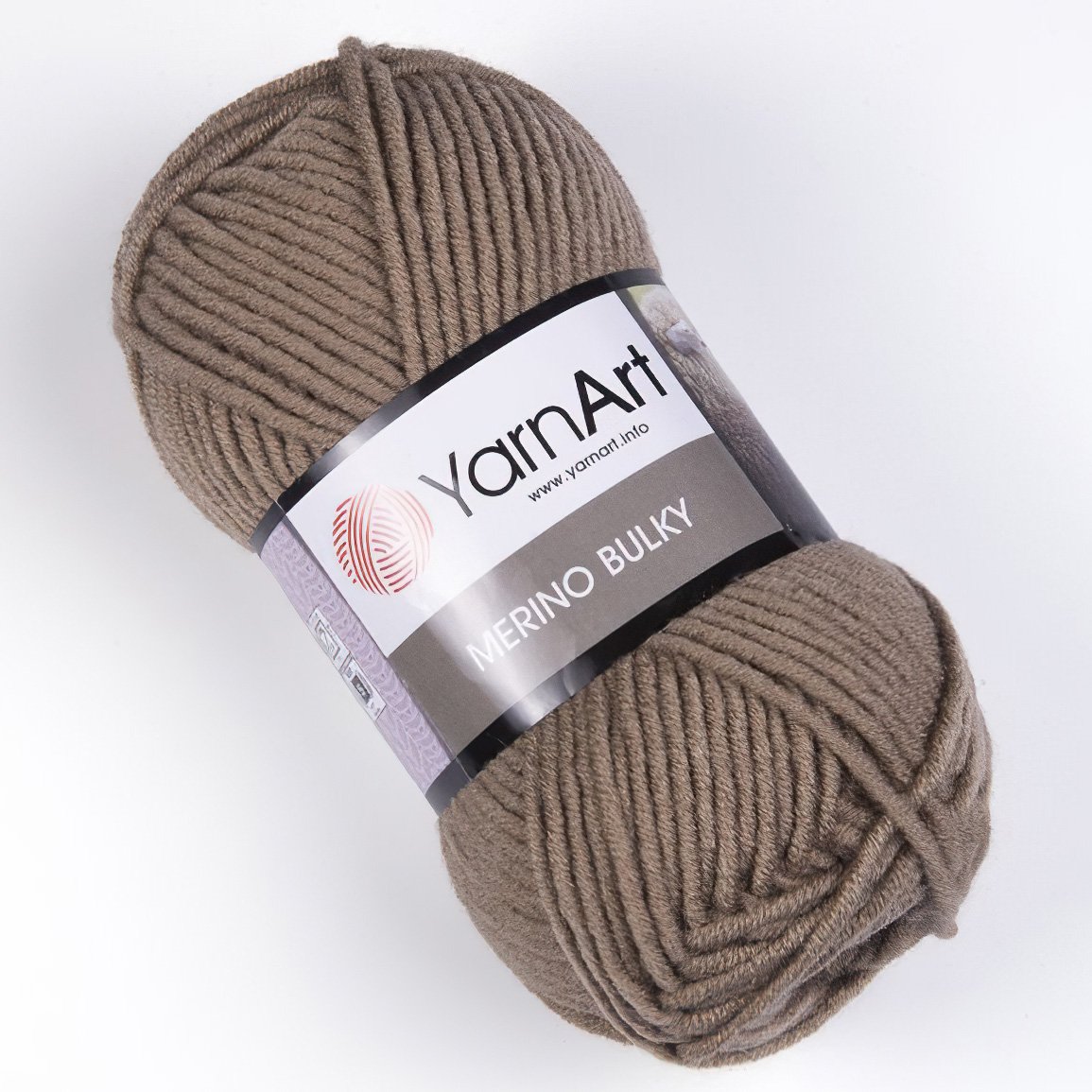 Pletací příze YarnArt MERINO BULKY 218 pískově hnědá, 100g/100m