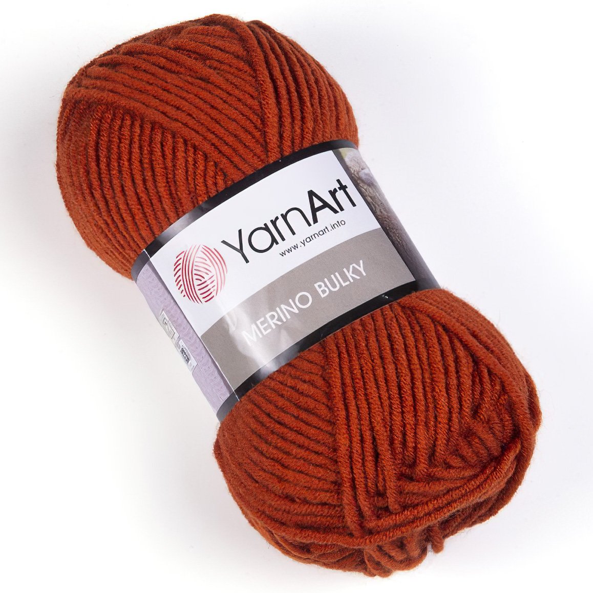 Pletací příze YarnArt MERINO BULKY 3027 rezavá, 100g/100m