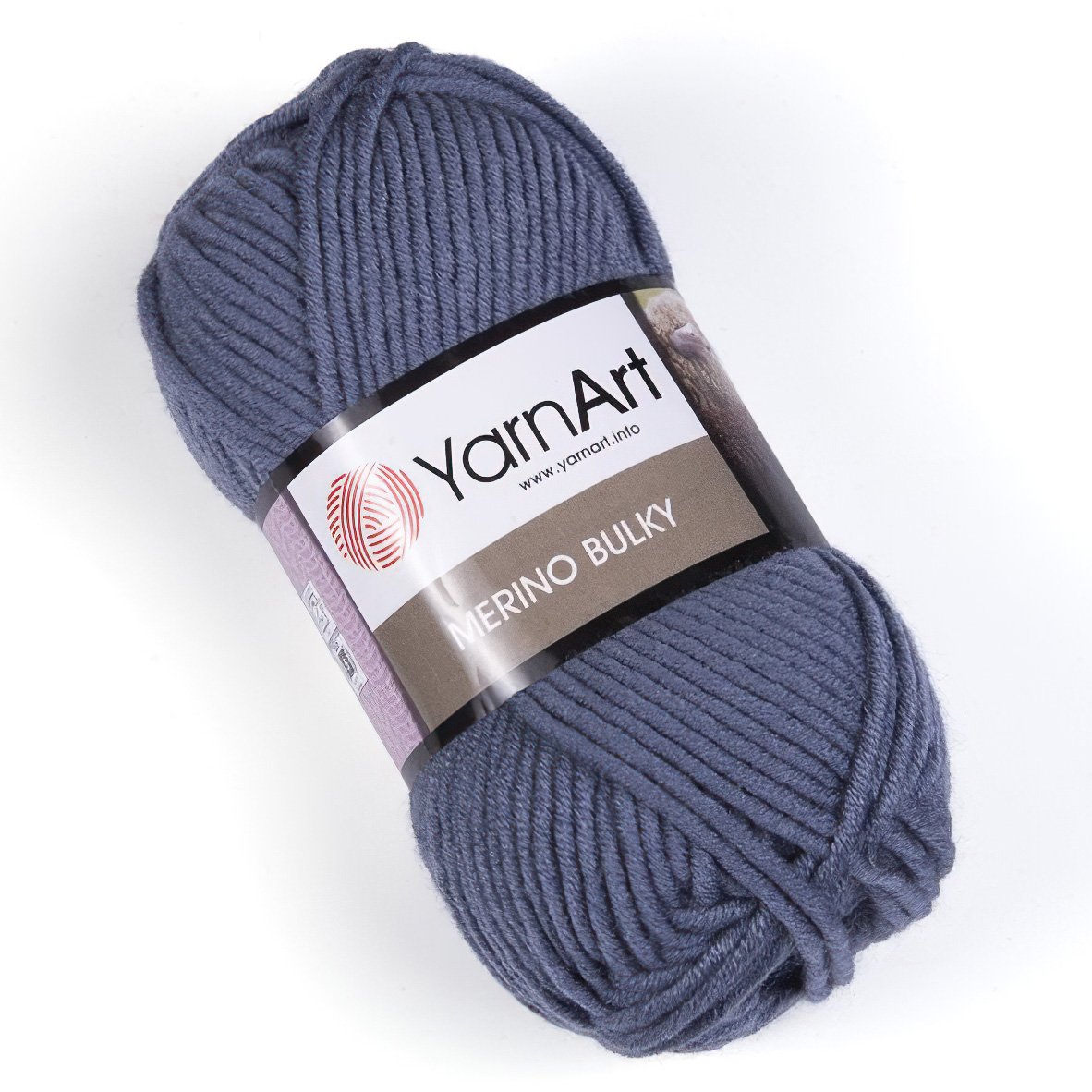 Pletací příze YarnArt MERINO BULKY 3864 tmavě šedá, jednobarevná, 100g/100m