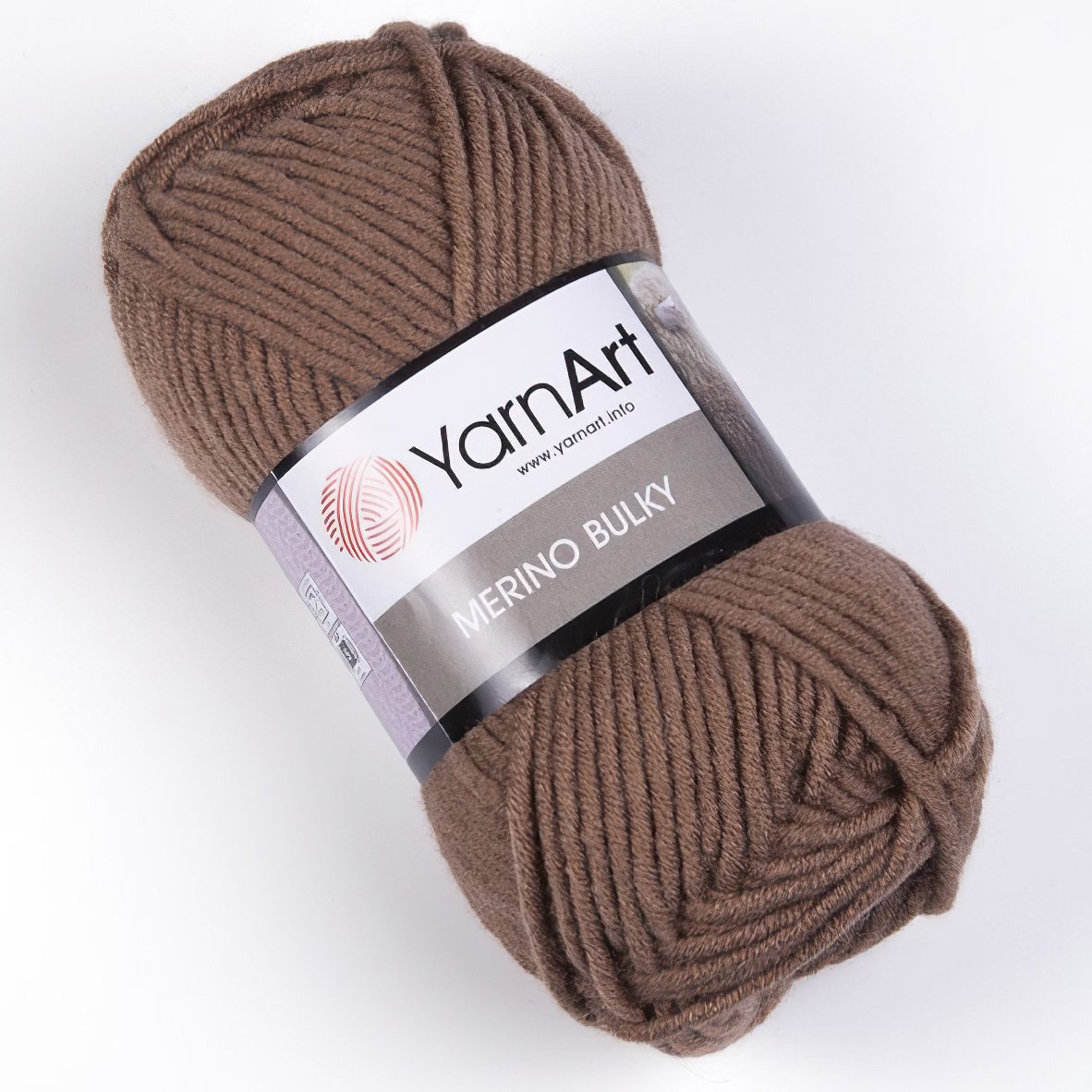 Pletací příze YarnArt MERINO BULKY 514 světle hnědá, jednobarevná, 100g/100m
