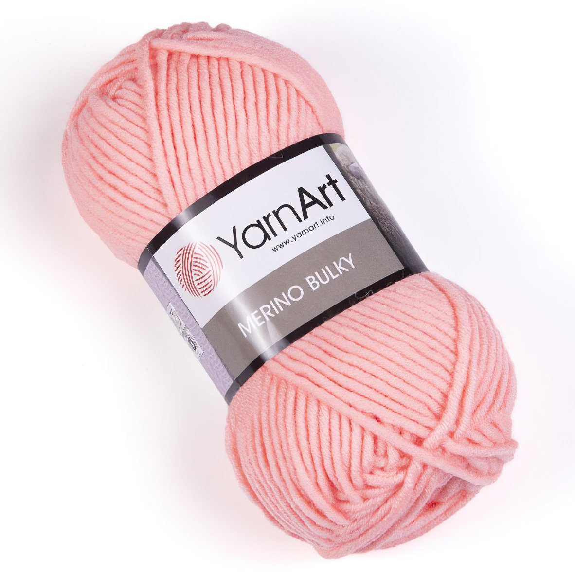Pletací příze YarnArt MERINO BULKY 565 lososová, jednobarevná, 100g/100m