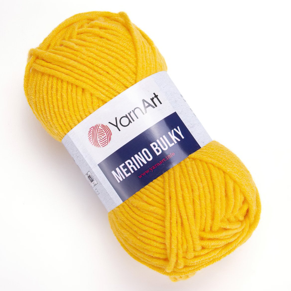 Pletací příze YarnArt MERINO BULKY 586 žlutá, 100g/100m