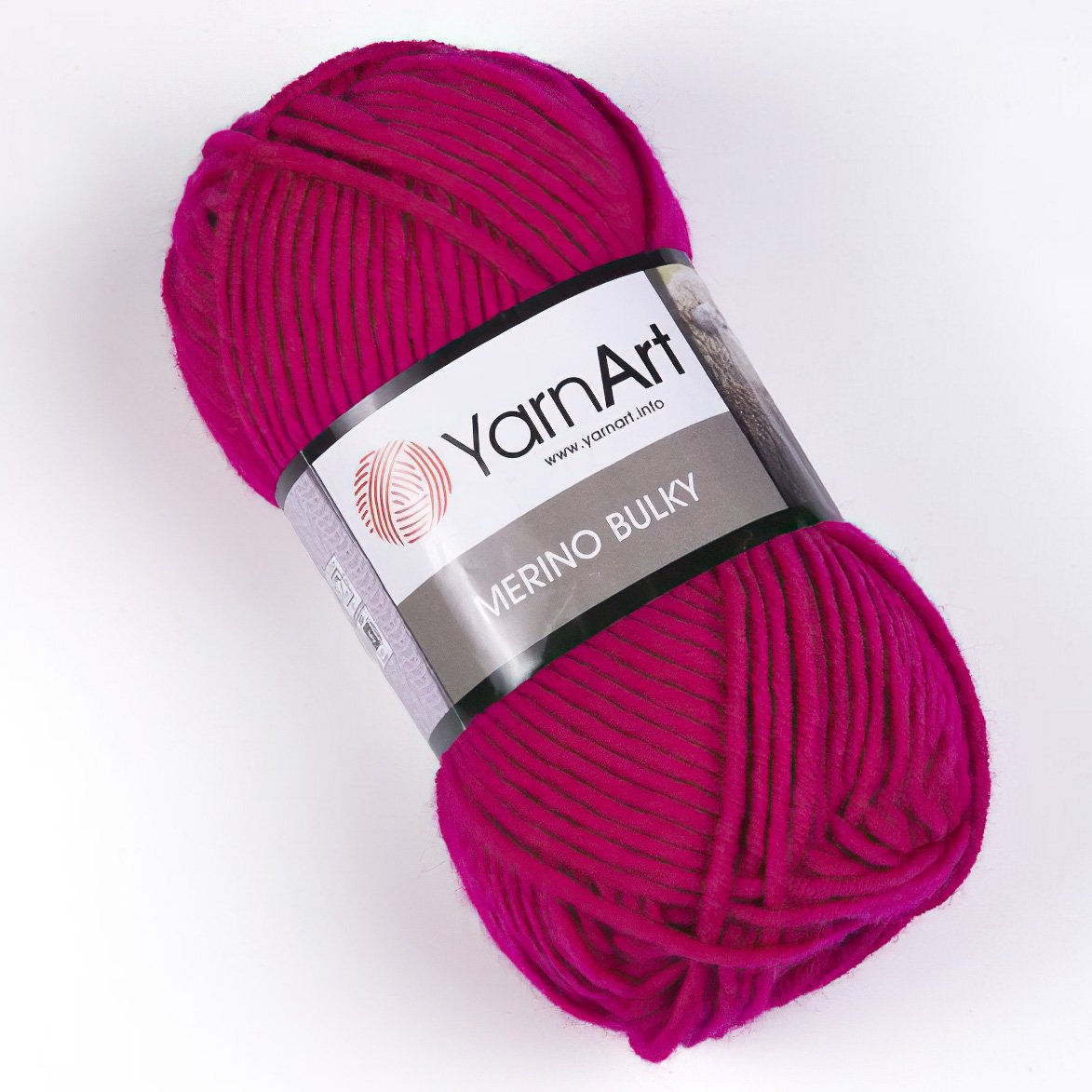 Pletací příze YarnArt MERINO BULKY 8041 malinově růžová, 100g/100m