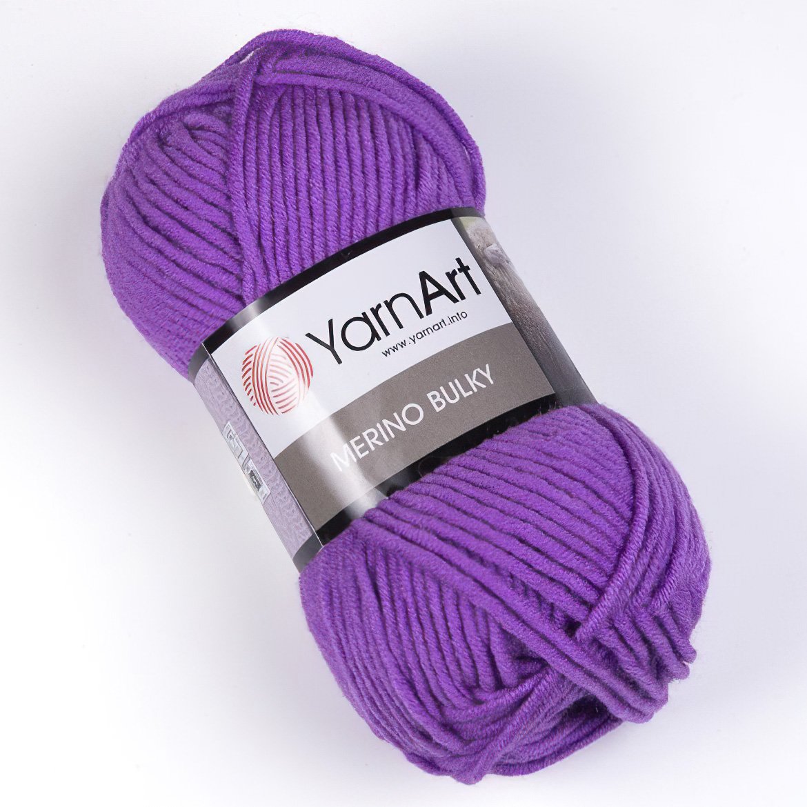 Pletací příze YarnArt MERINO BULKY 9561 středně fialová, 100g/100m