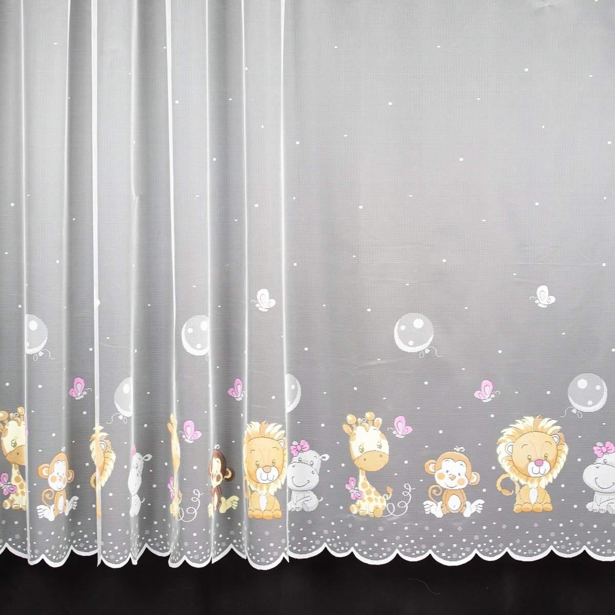 Forbyt žakárová záclona dětská ZVÍŘÁTKA 623-983-01, s bordurou, barevná, výška 160cm (v metráži)