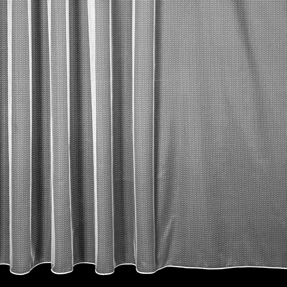 Rand žakárová záclona INCI/1043 drobný puntík, bílá, výška 120cm (v metráži)