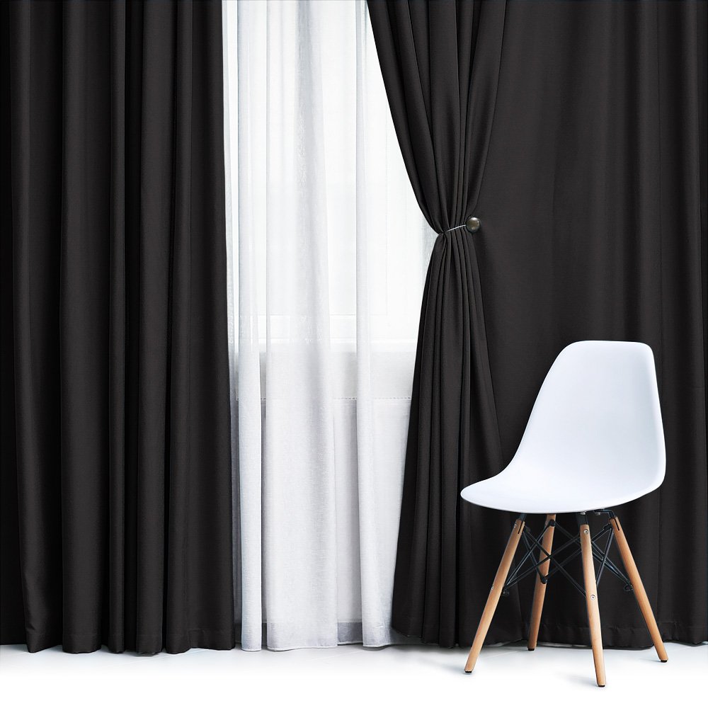 Olzatex Zatemňovací / termoizolační závěs, blackout jednobarevný UNI OLZ-126 černý, šířka 280cm (látka v metráži)