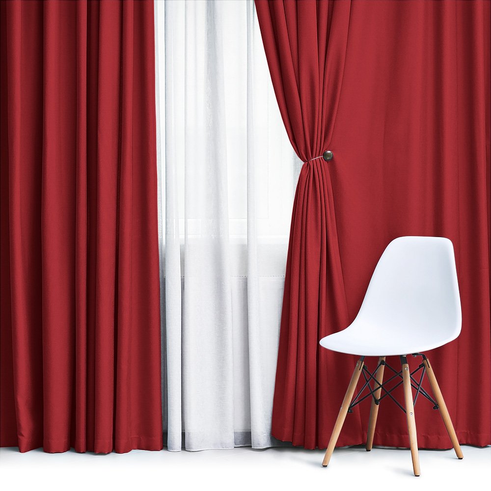 Olzatex Zatemňovací / termoizolační závěs, blackout jednobarevný UNI OLZ-133 červený, šířka 150cm (látka v metráži)