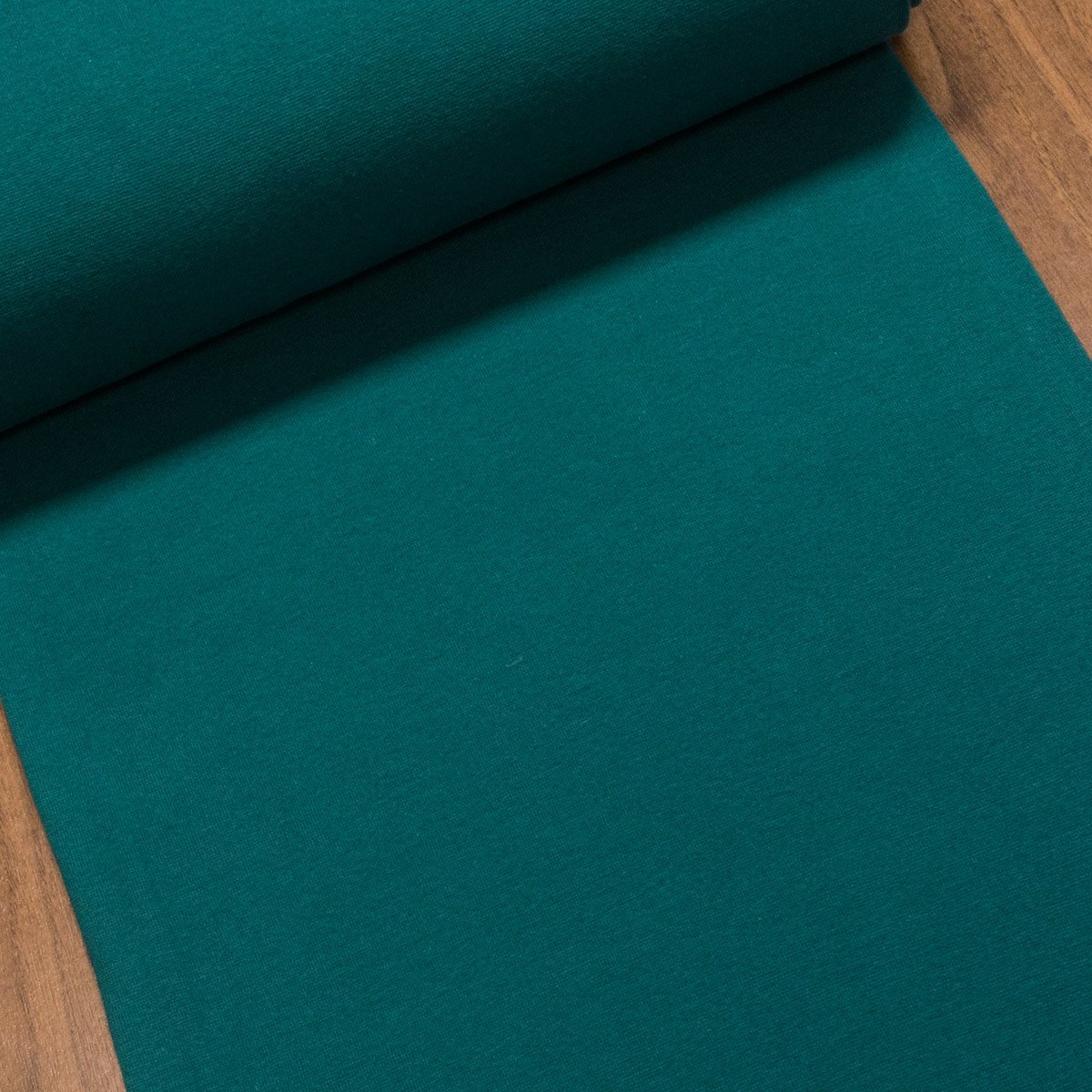 Žebrovaný bavlněný úplet 05500/124 jemný / hladký, petrolejový, š.35cm (látka v metráži)