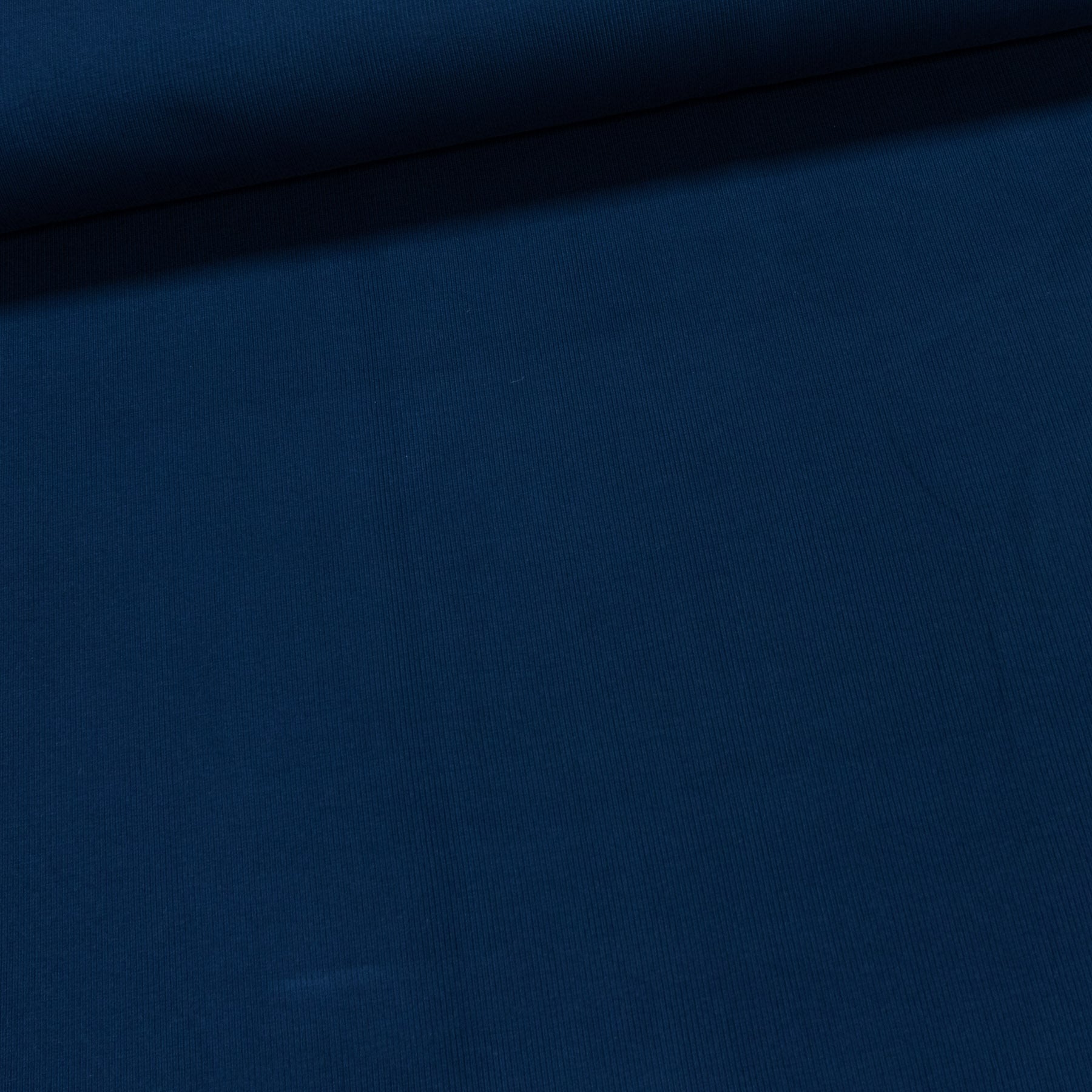 Žebrovaný bavlněný úplet 6222 2203, středně hrubý, jednobarevný tmavě petrolejový, š.122cm, (látka v metráži)