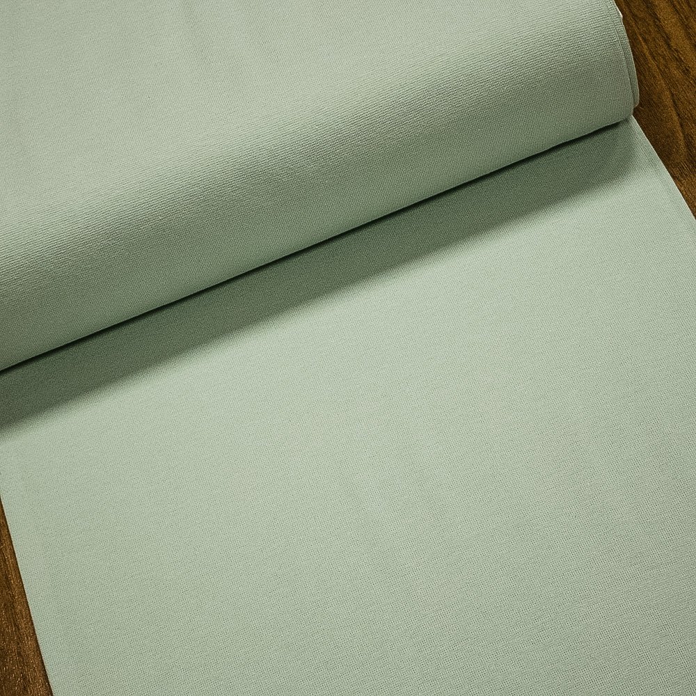 Žebrovaný bavlněný úplet 8058.015 BIO jemný, mentolový, š.35cm (látka v metráži)