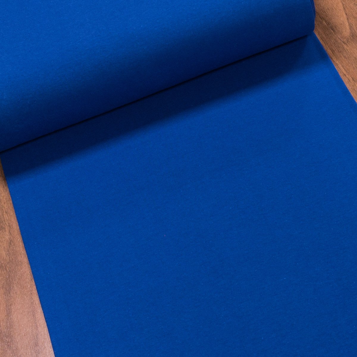 Žebrovaný bavlněný úplet 8058.039 BIO jemný / hladký, modrý, š.35cm (látka v metráži)