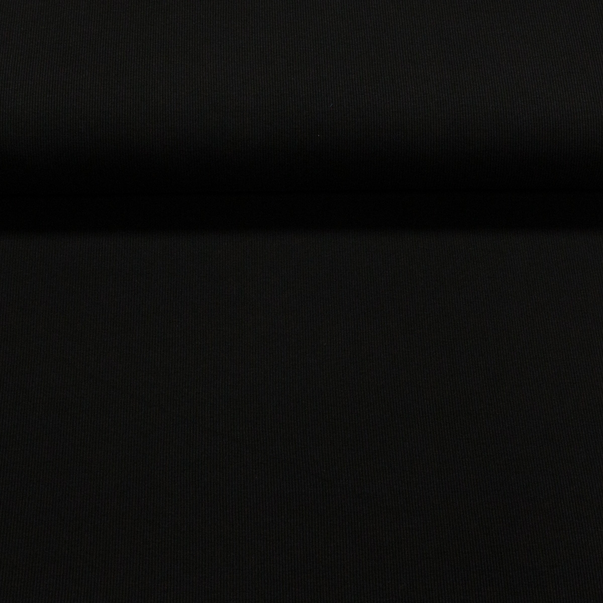 Žebrovaný bavlněný úplet DT-23039 černý, š.115cm (látka v metráži)