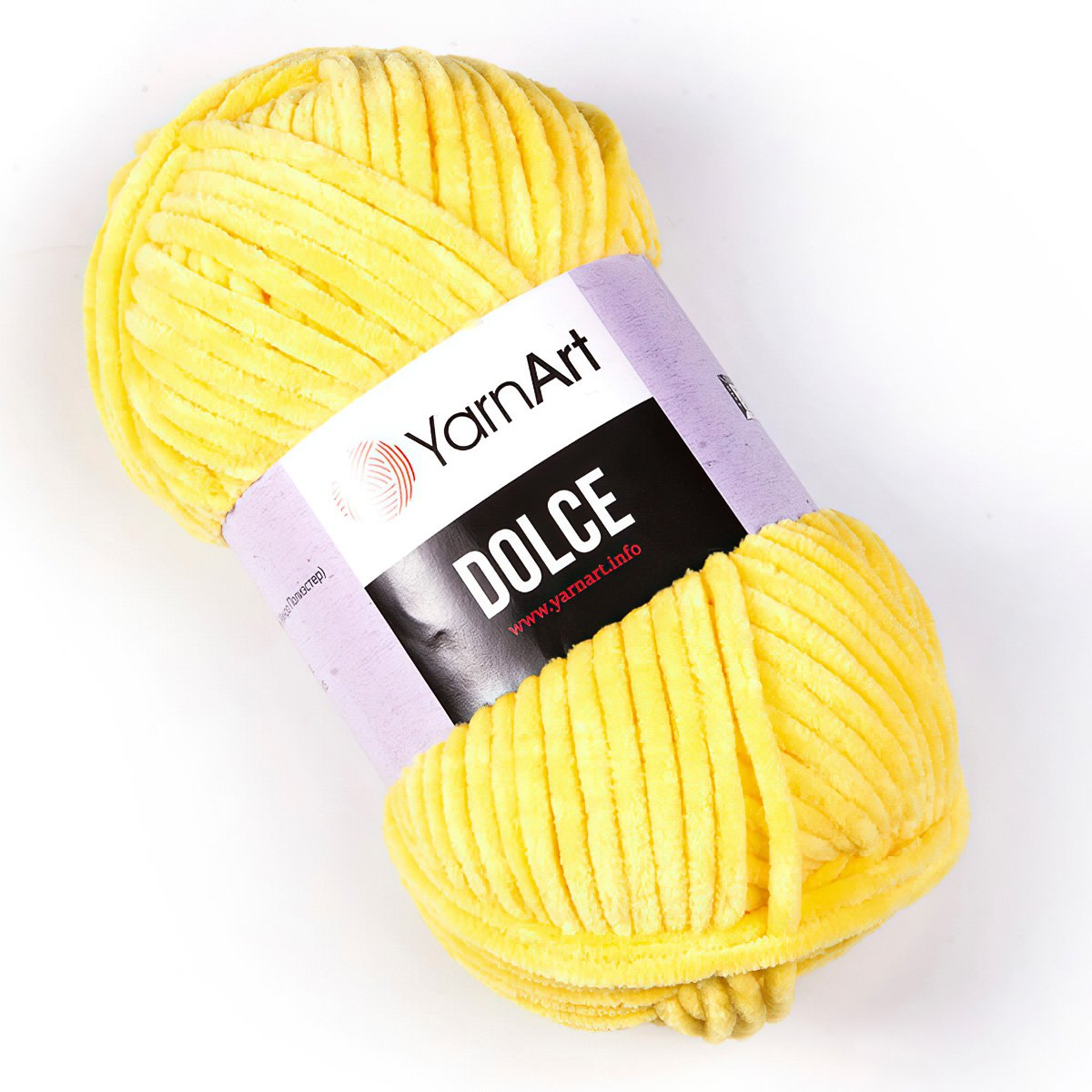 Pletací příze YarnArt DOLCE 761 žlutá, efektní, 100g/120m